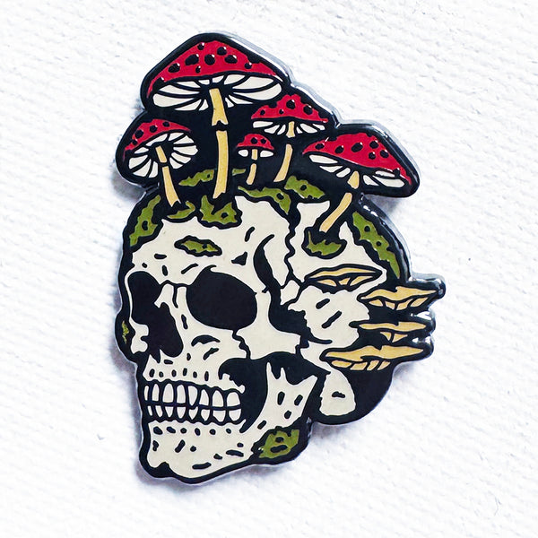 Shroom Skull Pin