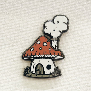 Mushroom House Pin