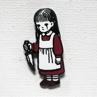 Knife Girl Pin