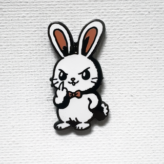Angry Bunny Pin