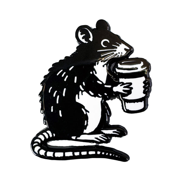 Coffee Rat Pin