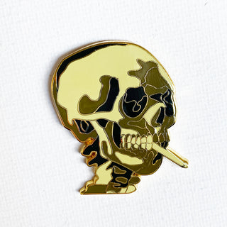 Smoking Skull Pin (After Van Gogh)