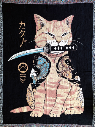 Cat / Knife Blanket