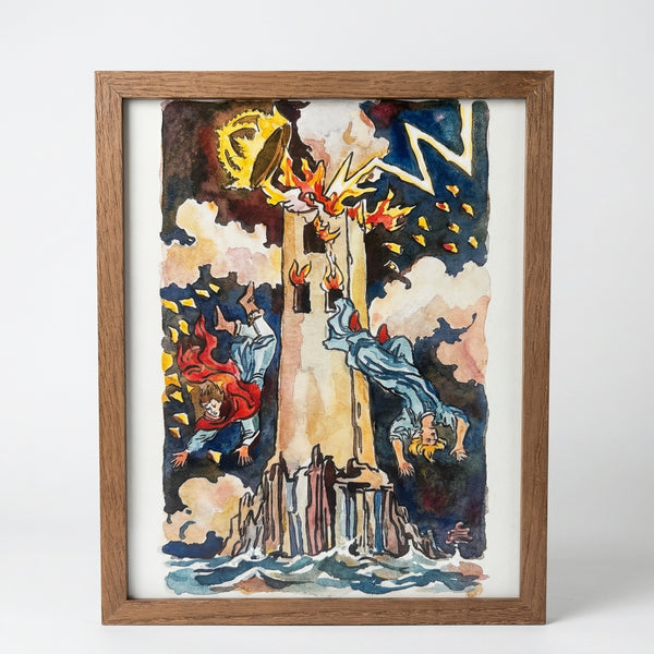 The Tower Tarot Card Fine Art Print (11" x 14")