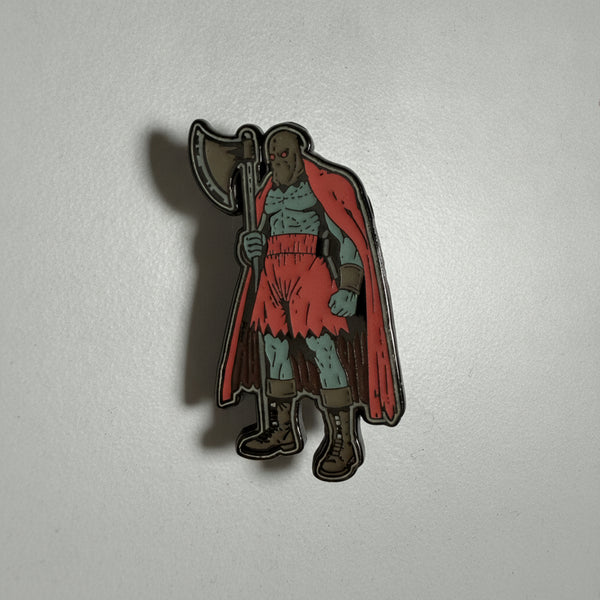 Executioner enamel pin