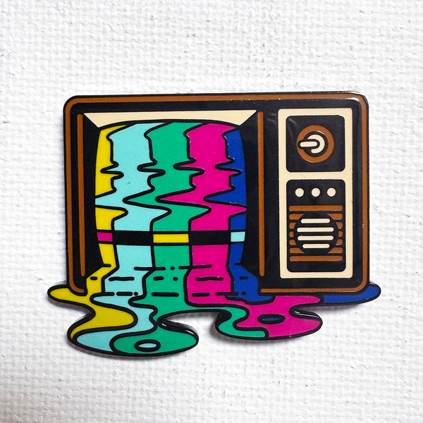 Tv Static Pin Strike Gently - Enamel Pins