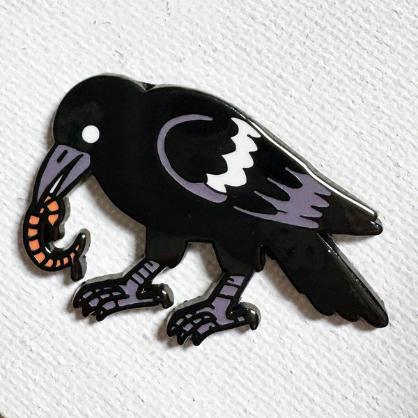 Worm Crow Pin