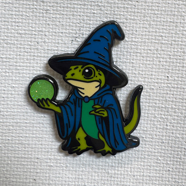 Lizard Wizard Pin (Orb Ponderer Variant)