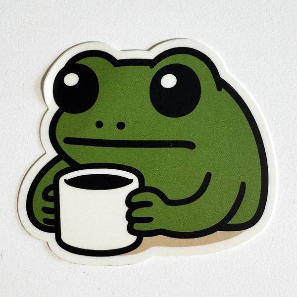 Coffee Frog Sticker