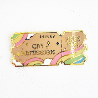 Gay Ticket Pin