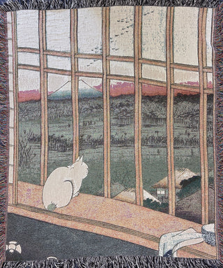 Hiroshige Cat Blanket