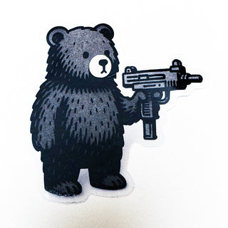 Uzi Bear Sticker