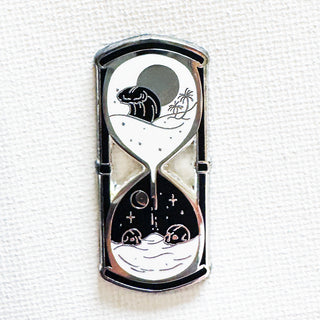 Silver Hourglass Pin