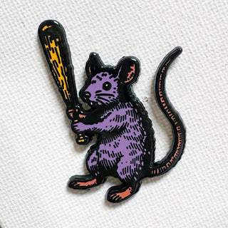 Rat With A Bat Pin