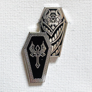 Coffin Bat Pin (Silver Variant)