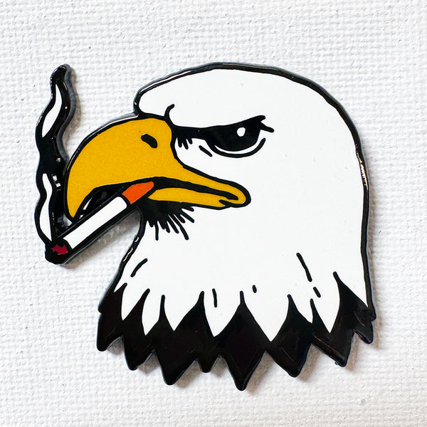 Smoking Eagle Pin