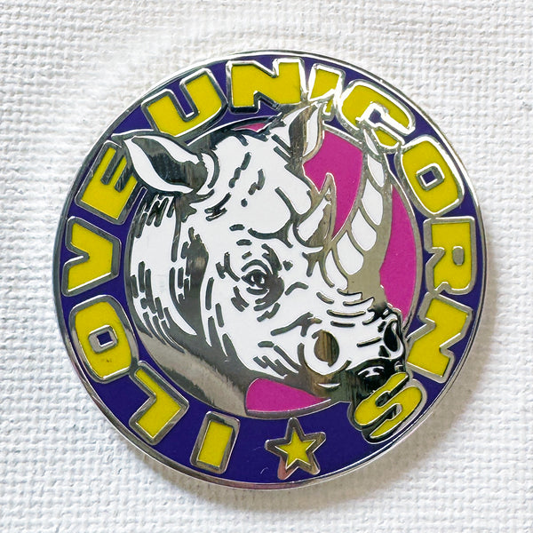 I Love Unicorns Pin