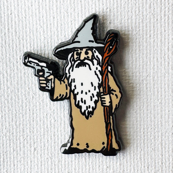 Dark Wizard Pin Strike Gently - Enamel Pins