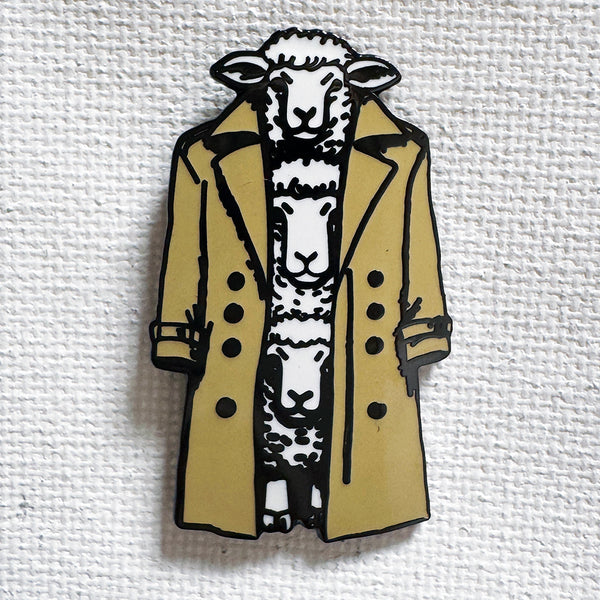Trenchcoat Sheep Pin