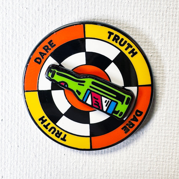 Spin The Bottle Deluxe Pin