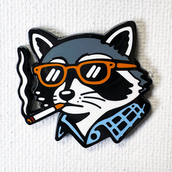 Cool Raccoon Pin