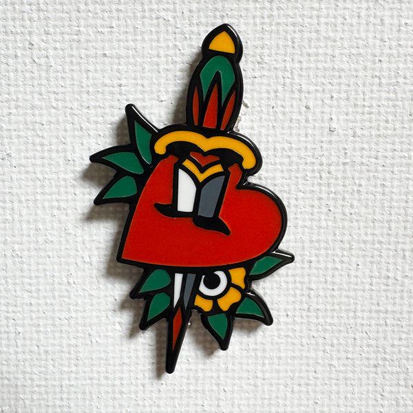 Knife Heart Pin