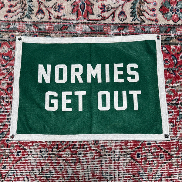 Normies Get Out Felt Flag