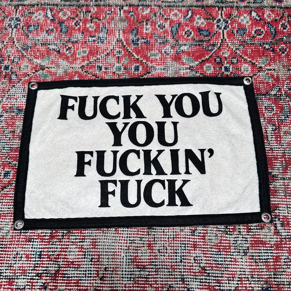 F U Handmade Felt Flag