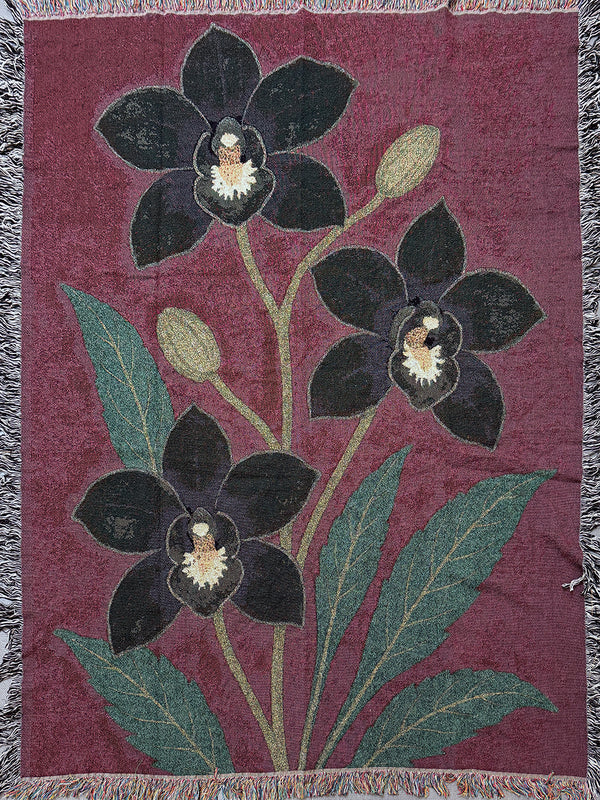Black Orchids Blanket
