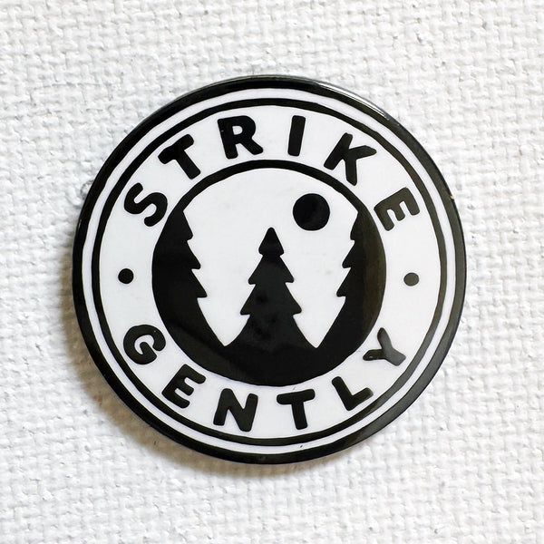 Strike Gently Logo Pin