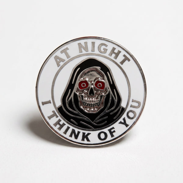 At Night I Think Of You enamel pin