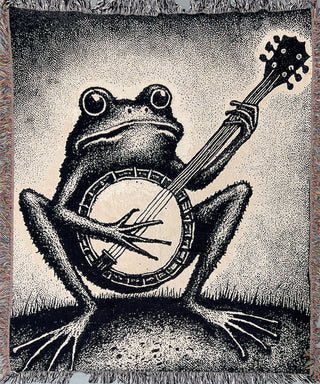 Black Metal Banjo Frog Blanket