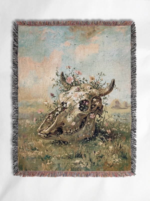Bovine Skull Blanket