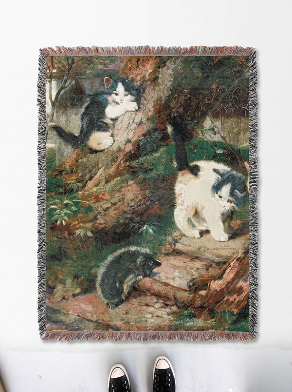 Cats and Hedgehog Blanket