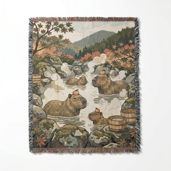 Capybara Hot Spring Blanket