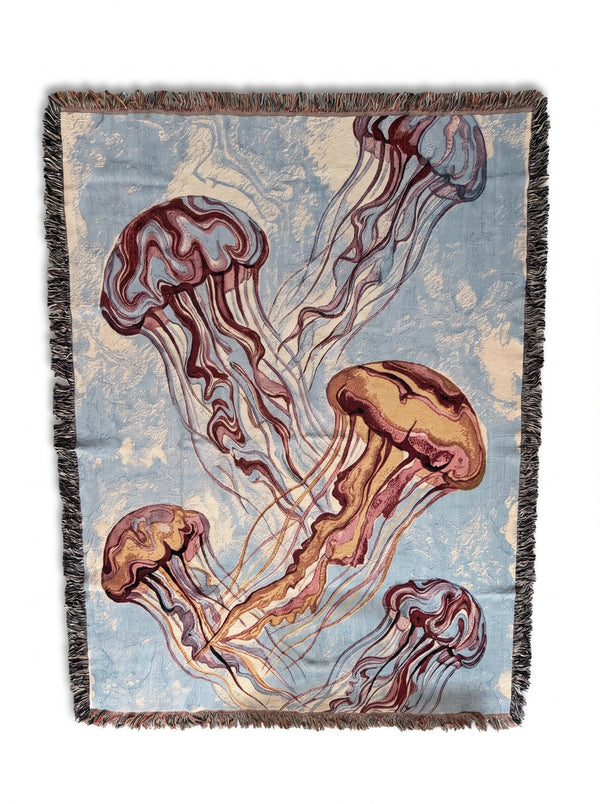 Jellyfish Watercolor Blanket