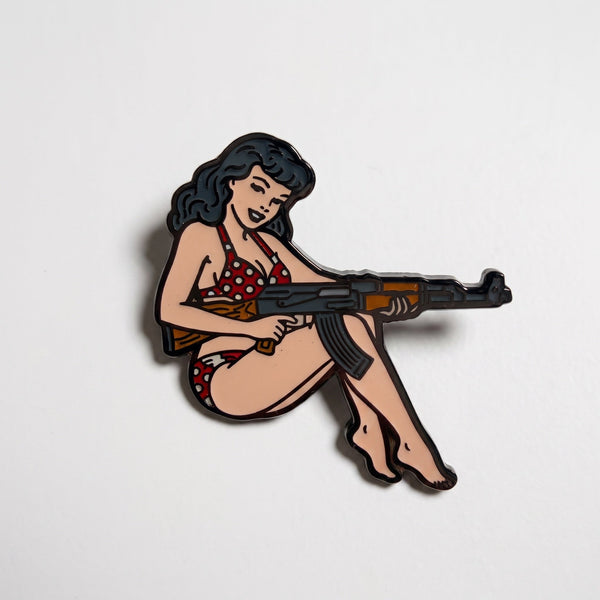 Bombshell enamel pin