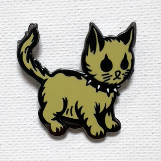 Goth Cat Pin