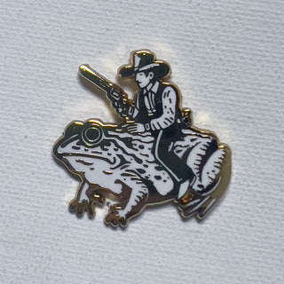 Frog Cowboy Pin
