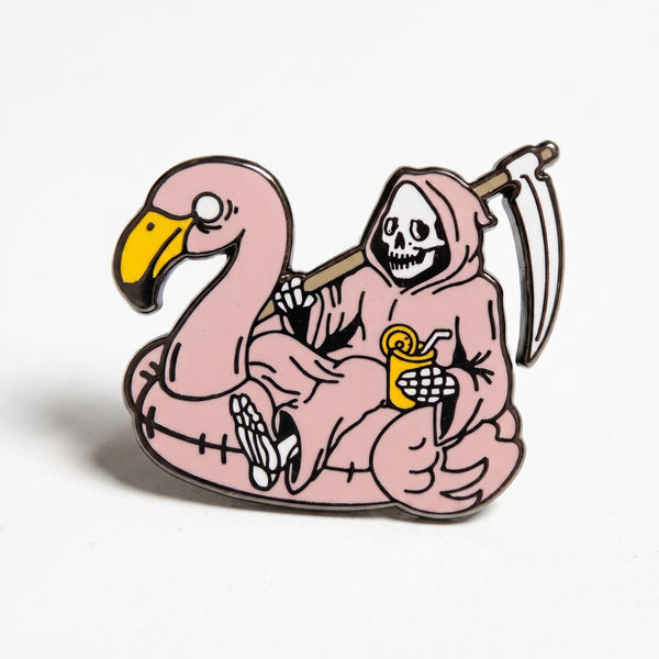 Death On Vacation enamel pin