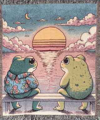 Sunset Frogs Blanket