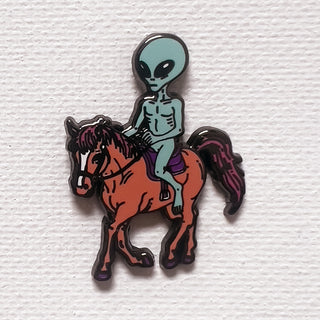 Alien Cowboy Pin
