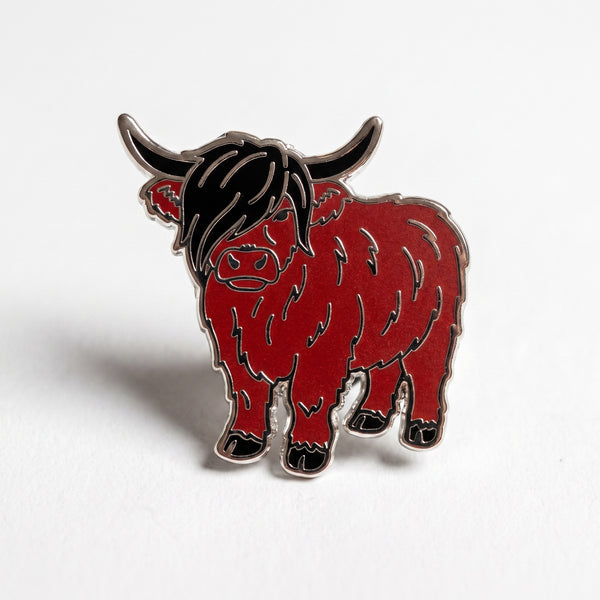 Emo Highland Cow Pin