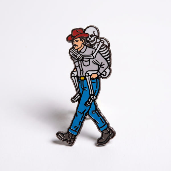 Cowboy & Skeleton Pin