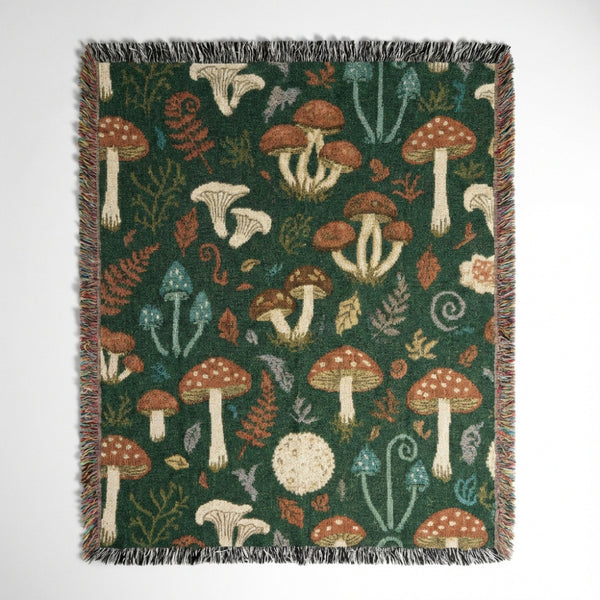 Wild Mushrooms Blanket