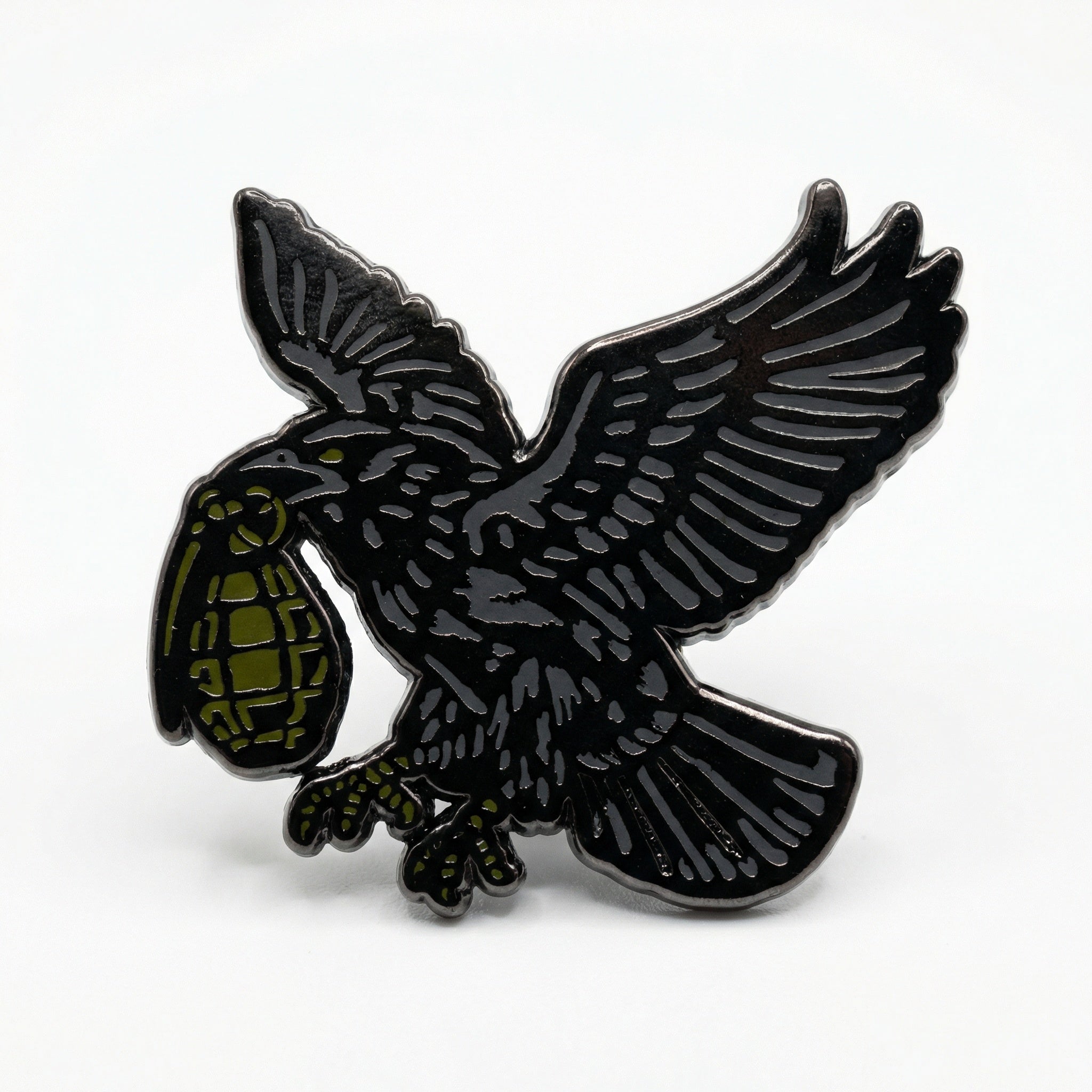 Strike Gently - Grenade Crow Pin