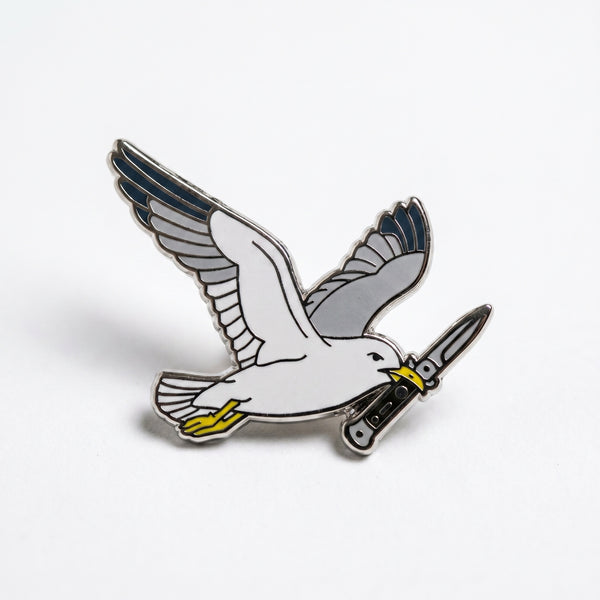 Knife Seagull Pin
