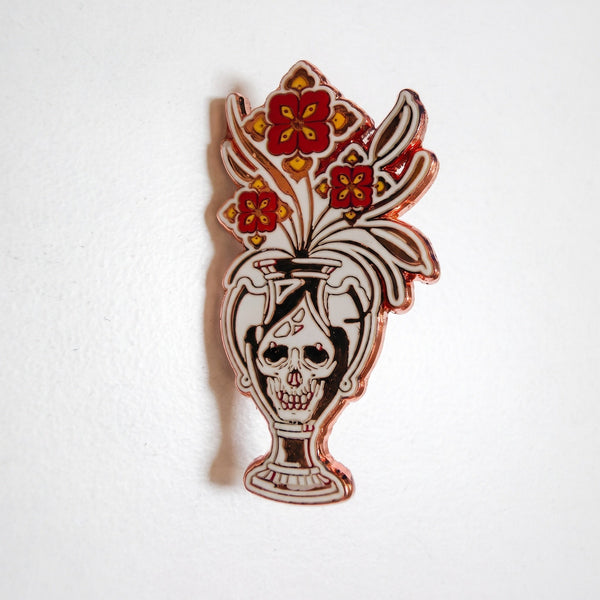 Skull Bouquet enamel pin
