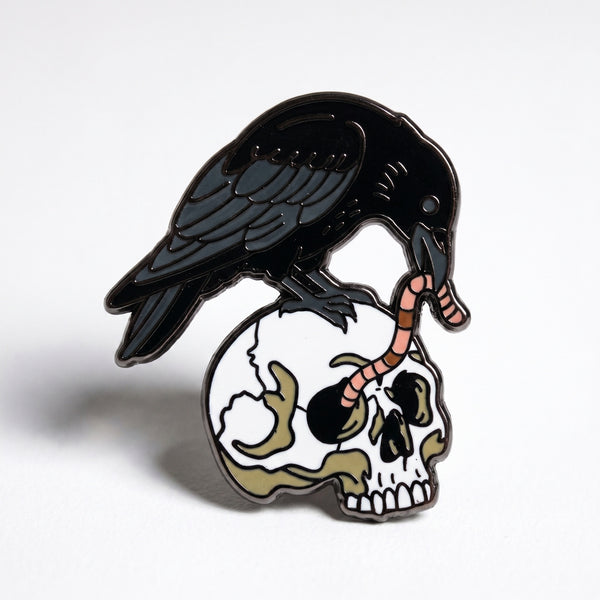 Worm Skull Pin