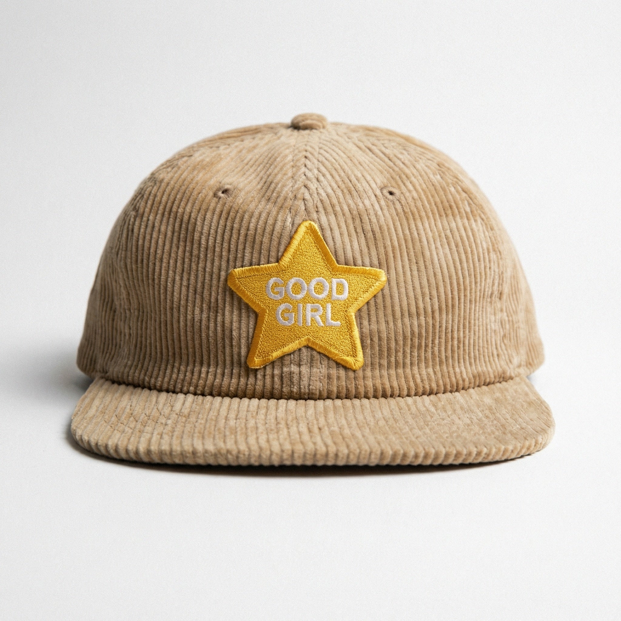 Corduroy Baseball Cap with Gold Emblem - Brown Vintage Logo Corduroy Cap – Hazel Green Apparel, Ltd main image 4